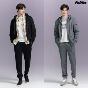 SNS에서 난리난 23FW 최신상 푸마 남성 모크넥 기모 셋업 2세트 NO.1