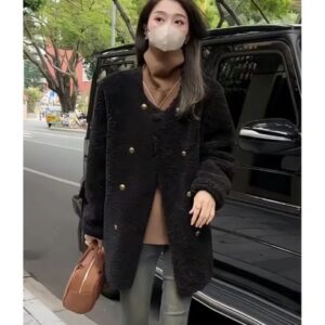 남녀노소 사랑받는  23FW 컬링 양모100 부클 자켓 행복감up