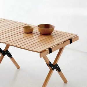 모두가 행복해지는 문캠핑 원목 롤테이블커밋의자4개 NO.1