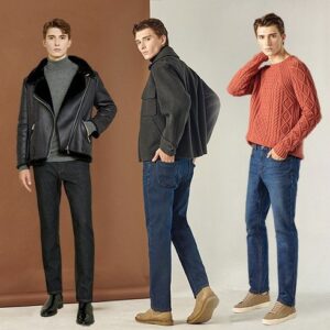 끊임없이 사랑받는 여성 23FW 플리스 본딩 데님팬츠 3종 행복감up