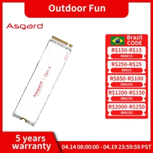 Asgard 데스크탑용 SSD NVME PCIe 4.0×4 M.2 AN4 솔리드 스테이트 하드 M.2 SSD 1TB 2TB, 읽기 속도 최대 7000 MB/s, AN4 512G