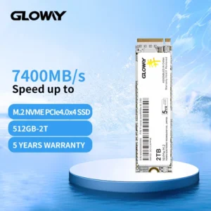 Gloway 데스크탑 및 노트북용 SSD M.2 2280 NVMe, 1TB 512GB 2TB PCIe 4.0×4 내장 솔리드 스테이트 드라이브 하드 디스크 m2 SSD