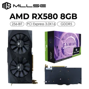 MLLSE AMD Radeon RX 580 그래픽 카드, 가장 저렴한 비디오, GDDR5 256 비트 PCI Express 3.0 × 16 게임용 카드, 8GB 2048SP