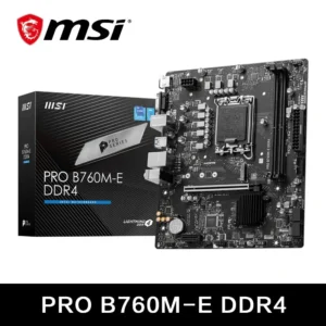 MSI PRO B760M-E DDR4 마더보드, 인텔 13 12 세대 CPU 12400 12900 13600K/F 데스크탑 컴퓨터 메인보드, LGA1700 SATA3 M.2 지원