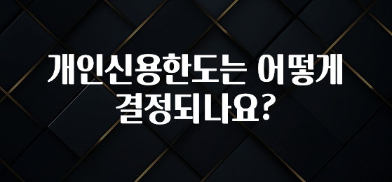 이게 진짜라고? 개인신용한도는 어떻게 결정되나요? 실시간 리뷰입니다