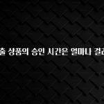 이번 선물은 꼭 신용대출 상품의 승인 시간은 얼마나 걸리나요? 지금 소개할게요