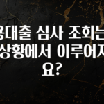 역대급 라인업 신용대출 심사 조회는 어떤 상황에서 이루어지나요? 한 번에 알려드립니다