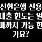 최저가만 선정 신한은행 신용대출 한도는 얼마까지 가능 한가요? 궁금하시죠?