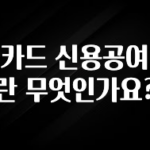 정성가득 선물 카드 신용공여란 무엇인가요? 정직하게 소개해보겠습니다