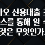 지금 바로 공개 카카오 신용대출 조회 서비스를 통해 알 수 있는 것은 무엇인가요? 실간 리뷰