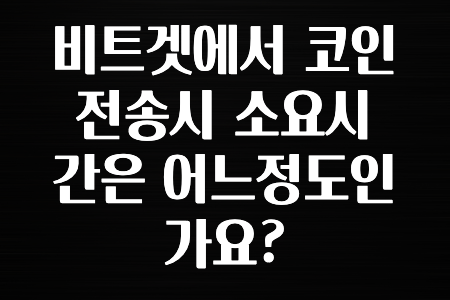 정보 대박 비트겟에서 코인 전송시 소요시간은 어느정도인가요? 잠깐만 확인하세요