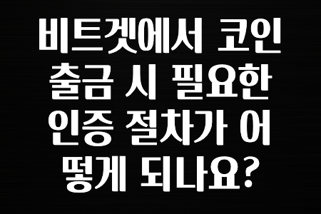 해외정보 비트겟에서 코인 출금 시 필요한 인증 절차가 어떻게 되나요? 보시면 좋아요