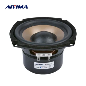 감사를 담은 AIYIMA 1Pcs 5.25 인치 서브 우퍼 스피커 4 8 Ohm 100W Hifi베이스 오디오 음악 우퍼 책장 홈 시어터 스피커 소개합니다