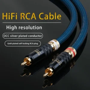 알아두면 유용한 ATAUDIO HiFi RCA 케이블 (앰프 DVD 용) 고품질 G5 최고 등급 실버 도금 2RCA ~ 2RCA 남성-남성 어댑터 오디오 케이블 뜨거운 관심 감사합니다