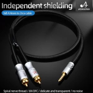 인기있는 이유는? HIFI 4.4mm 밸런스드 2rca 케이블 Hi-end 6N OFC 4.4 – pha2a wm1a 1z zx300a DAC AMP용 Rca 오디오 케이블 실사용 후기