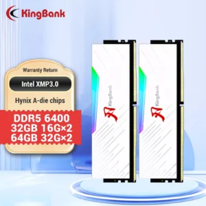 좋아하는 이유는? KingBank Hynix A 다이 DDR5 RGB RAM 메모리 DDR5 RAM PC 16GBx2 32GB 32GBx2 64GB 6400 MHz 6400MHz 데스크탑용 RAM 흰색 XMP 3.0 후회하지 않습니다