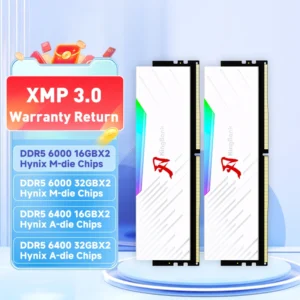 이건 “참을 수 없다” KingBank 브랜드 시리즈 DDR5 RGB RAM 메모리 DDR5 RAM PC 16GB 32GB 64GB 6000MHz 6400 MHz RAM 데스크탑 흰색 하이닉스 칩 한 번에 알려드립니다