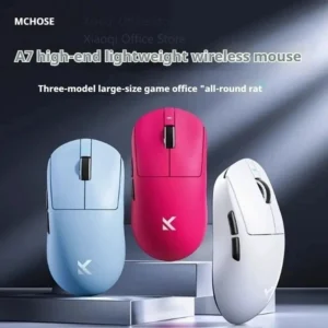 MZ세대 “주목” MCHOSE A7 울트라 마우스 Esports GamesThree Modes Pro 무선 Bluetooth PAW3395 경량 노트북 오피스 마우스 지원 인체 공학 실시간 리뷰입니다