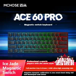 오늘하루 MCHOSE ACE60 Pro 기계식 키보드 마그네틱 스위치 핫 스왑 RGB E-스포츠 FPS 맞춤형 게임용 키보드 Pc 게이머 지연 분노 전해드립니다
