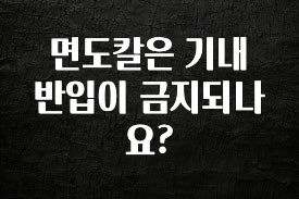 진심을 담은 면도칼은 기내 반입이 금지되나요? 지금 소개할게요