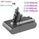 시간이 없다? 21.6V12800Ah ForDyson 배터리 교체 DC62 DC59 DC58 SV03 SV04 SV09 V6 동물 모터 헤드 V6 슬림 V6 절대 진공 배터 30초면 확인 가능합니다