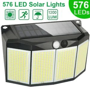 이거알아야해 576 LED 야외 태양 광 조명 모션 센서 3 가지 모드 외부 통로 정원 차고 램프에 대 한 방수 보안 홍수 조명 주목하고 계십니다