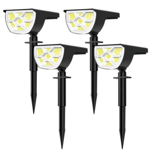간단소식 1/2/4PCS 태양 스포트 라이트 68/72 LED 야외 정원 태양 풍경 스포트 라이트 방수 3 모드 벽 조명 문 뒷마당 차고 관심이 뜨거운 이유 입니다
