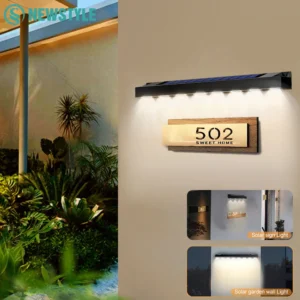 굿템 야외 LED 태양 벽 로그인 빛 정원 풍경 빛 4/6/8 LED 방수 밝은 태양 주소 조명 방수 마당 거리 업데이트된 소식입니다