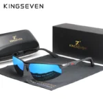 인기 넘치는 KINGSEVEN 운전 시리즈 편광 된 남자 알루미늄 선글라스 블루 미러 렌즈 남성 태양 안경 항공 여성 남성 안경 9121 1분이면 확인가능 합니다