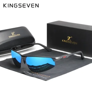 인기 넘치는 KINGSEVEN 운전 시리즈 편광 된 남자 알루미늄 선글라스 블루 미러 렌즈 남성 태양 안경 항공 여성 남성 안경 9121 1분이면 확인가능 합니다