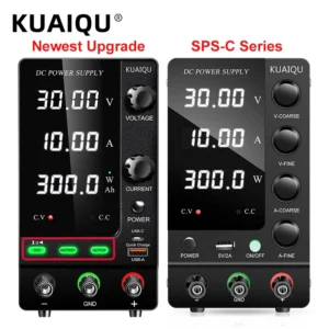 최다 검색한 KUAIQU 업그레이드 배터리 충전 조정 가능한 DC 전원 공급 장치 옵션 OCP 출력 스위치 USB Type-C 빠른 충전 30V 10A 60V 120V 꼭 알아두세요