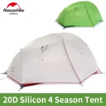 정성을 담은 Naturehike 스타 리버 2 캠핑 텐트 4 시즌 1-2 사람 야외 하이킹 20D 실리콘 방수 더블 레이어 초경량 사이클링 뜨거운 관심 감사합니다