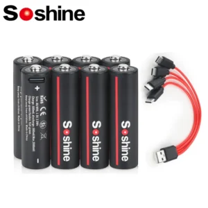 (올해 꼭 확인 소식) Soshine 1.5V USB 3500mWh 리튬 배터리 AA 충전식 배터리 뜨거운 관심 감사합니다