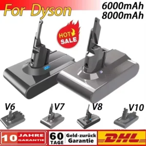 주목 다이슨 V6 V7 V8 V10 충전식 Bateria SV10 SV11 SV12 SV09 진공 청소기 배터리 DC58 배터리 용 8000mAh Sony 배터리 Cel 용 뜨거운 관심 감사합니다