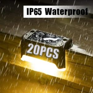 추가소식 따뜻한 흰색 LED 태양 단계 램프 경로 계단 야외 정원 조명 파티오 계단 울타리 빛에 대 한 방수 발코니 조명 장식 소개합니다