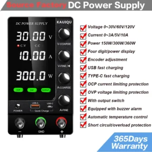 정성을 담은 스위칭 벤치 전원 공급 장치 조정 가능한 30V 5A 10A 60V 120V 옵션 OCP OVP 출력 가변 전원 공급 장치 전압 조정기 1분이면 확인가능 합니다