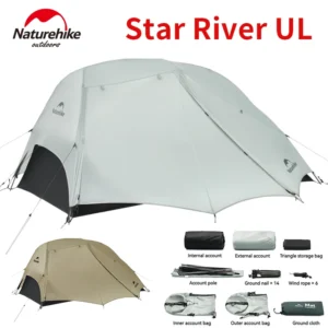 설레는 이유는 “이거” 2025 요즘 sns에서 난리난 Naturehike Star River UL 천막 초경량 2 명 더블 레이어 방수 방풍 삼계절 하이킹 캠핑 텐트 2024 새로운  리뷰 최다로 엄선된 최고의 제품을 소개합니다.