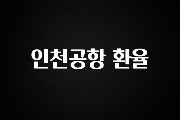 가성비 좋은 인천공항 환율 지금 소개할게요